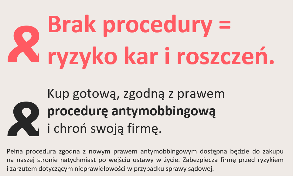 Procedura antymobbingowa. Obowiązek pracodawcy.